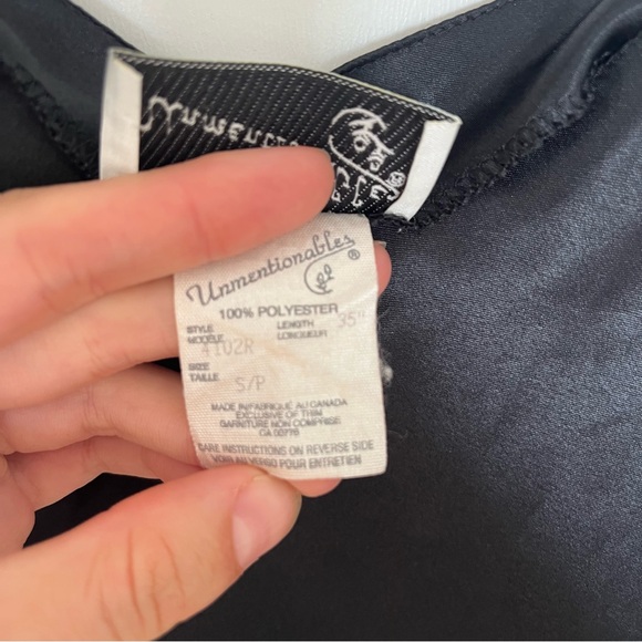 Vintage Black Silk Slip Mini Dress - Picture 9 of 12